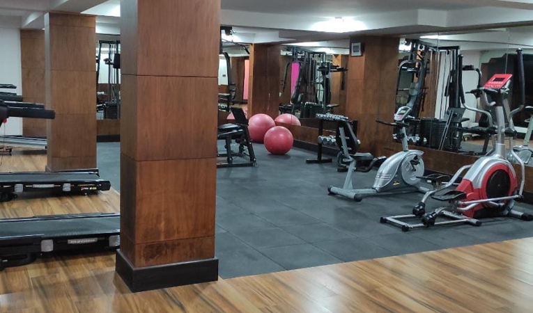 fitness center in hotel