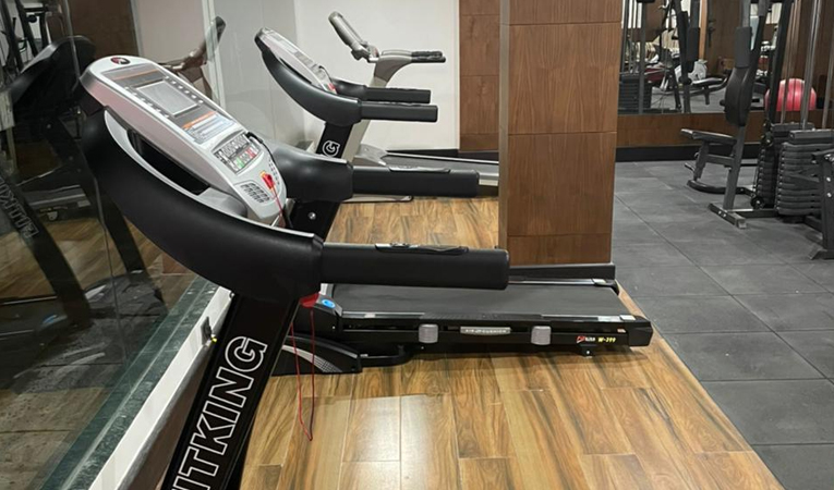 fitness center in hotel